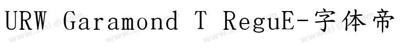 URW Garamond T ReguE字体转换